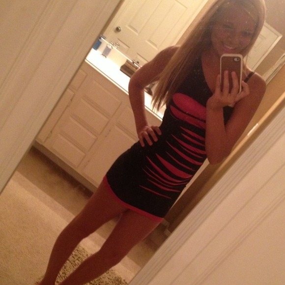 Hot pink short dress