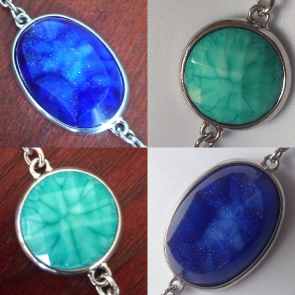 βΌοΈ$10βΌοΈBlue and Green Druzy Necklace - Picture 2 of 4