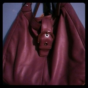 Coach purple shoulder handbag