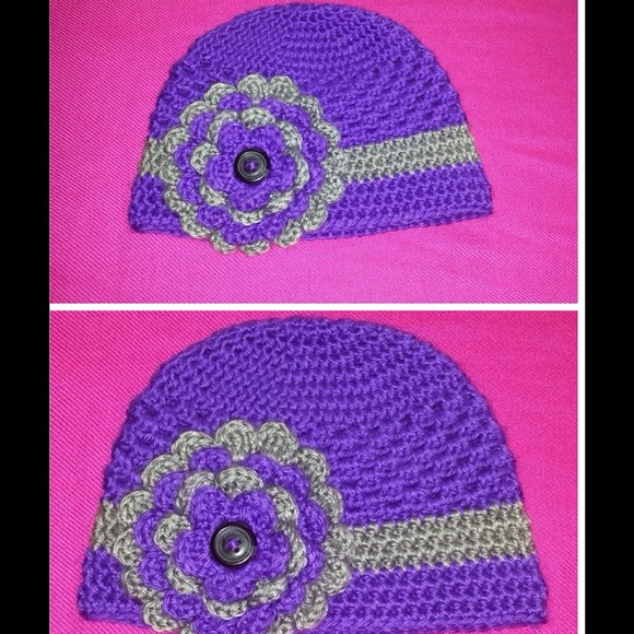 new purple & gray with flower