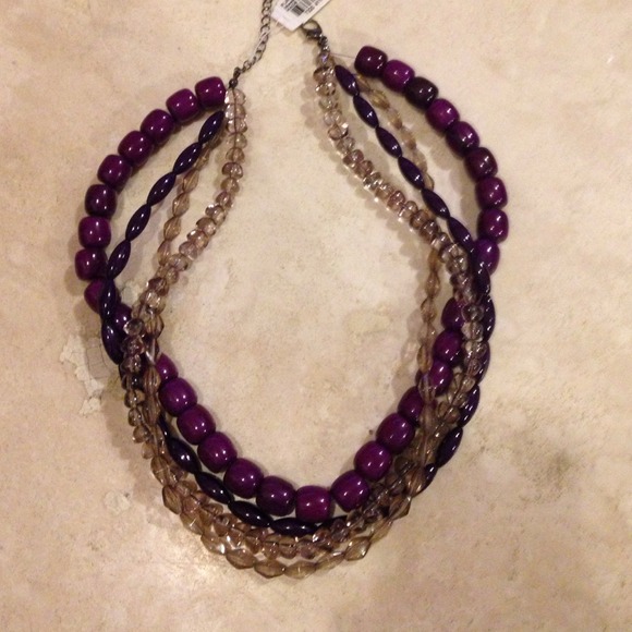 Purple 4 strand necklace