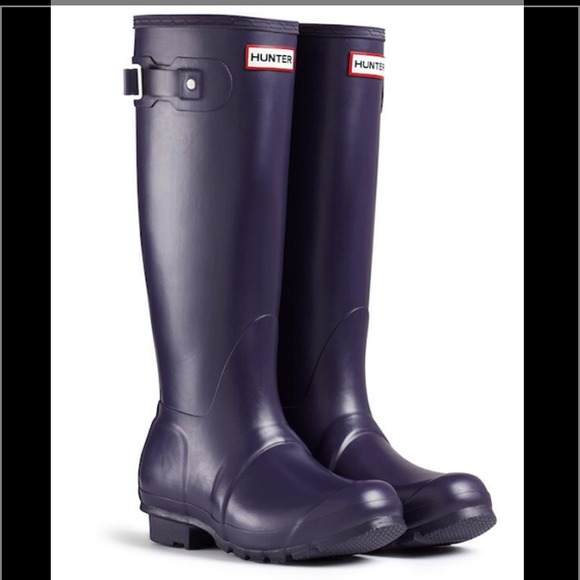 HUNTER Original Tall Rain Boots-Aubergine