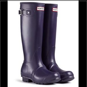 HUNTER Original Tall Rain Boots-Aubergine