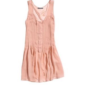 RARE! Sonia Rykeil for H&M Blush Pink Sheer Silk Nude Slip Chemise Dress