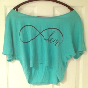 Infinity love crop top