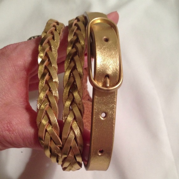 Jcrew skinny gold metallic belt