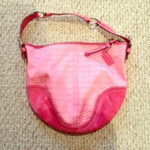 Authentic Pink Coach Large Hobo