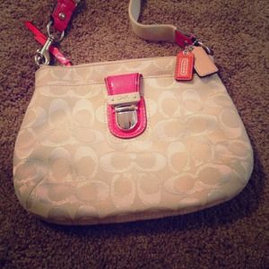 Coach cross body bag and wristlet