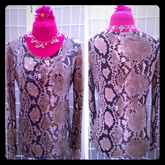 🍒NWT MICHAEL KORS Sequins L/S Blouse🍒