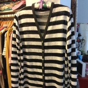 Cut25 Striped Slanted Cardigan S