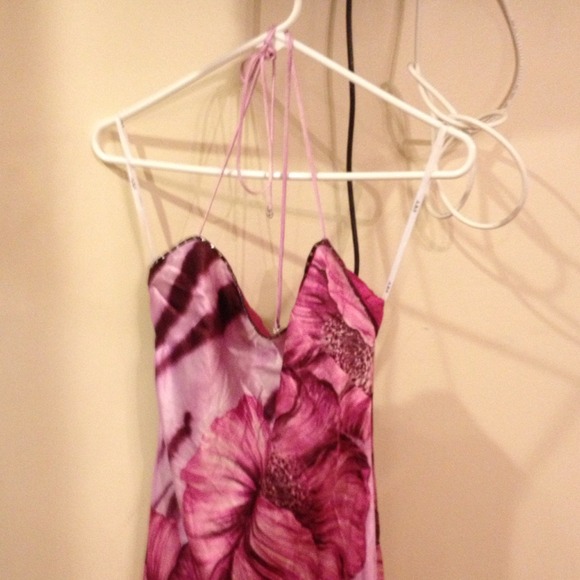 A flowery pink a.b.s. dress
