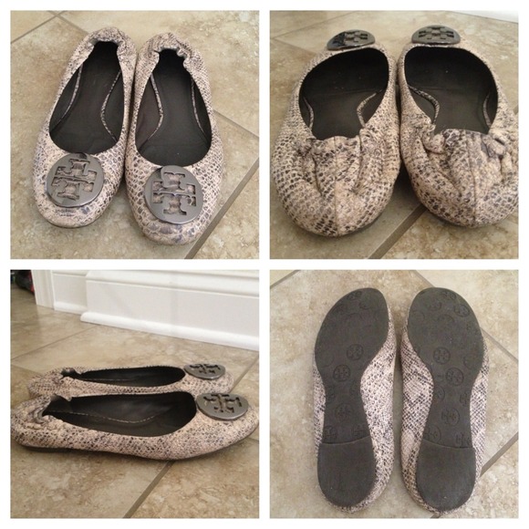 Tory Burch snakeskin Reva flats - Picture 4 of 4
