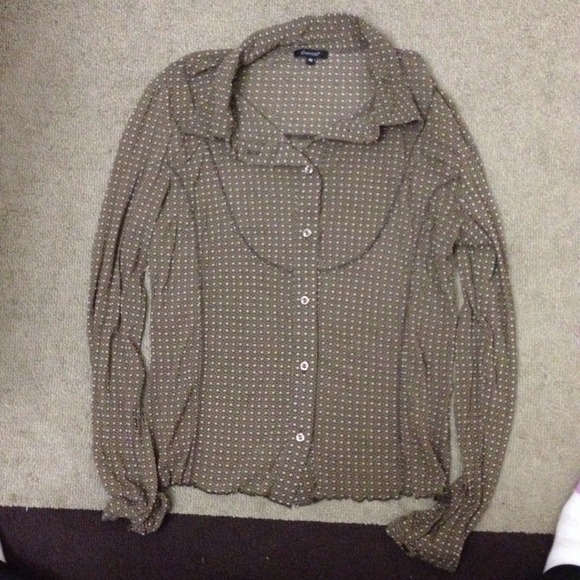 Sheer brown/ cream top - Picture 1 of 4