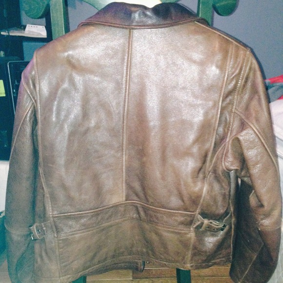 Vintage Brown Leather Jacket - Picture 2 of 2