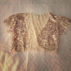 Sequin cropped outerwear