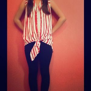 Red & White Stripped Shirt