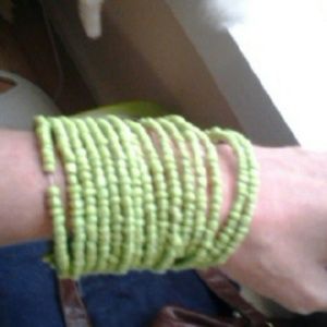 Neon green  bangle bracelet
