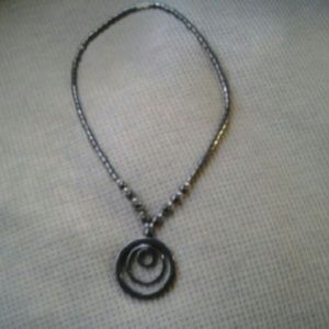 Black beaded necklace