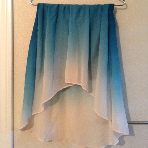 ombré high-low skirt