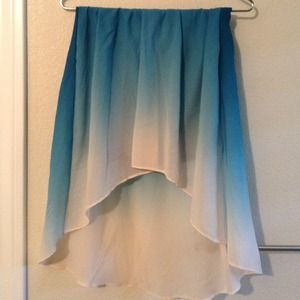 ombré high-low skirt