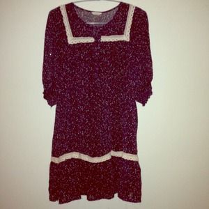 LF Floral Chiffon Boho Prairie Festival Dress XS S