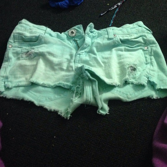 Light green/blue shorts