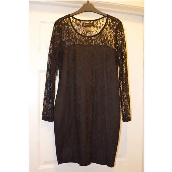 Black Kardashian Kollection Lace Dress