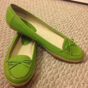 Green Calvin Klein Flats
