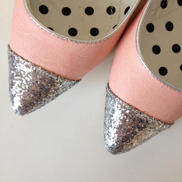 Shoes - Pink - Silver Sparkle Flats Shoes - Pink - Silver Sparkle Flats