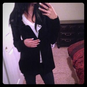 Black open CARDIGAN-Small