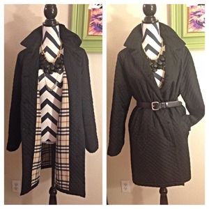 Authentic Burberry quilted coat black