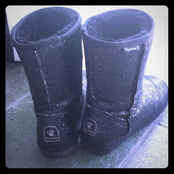 Black sparkle Boots