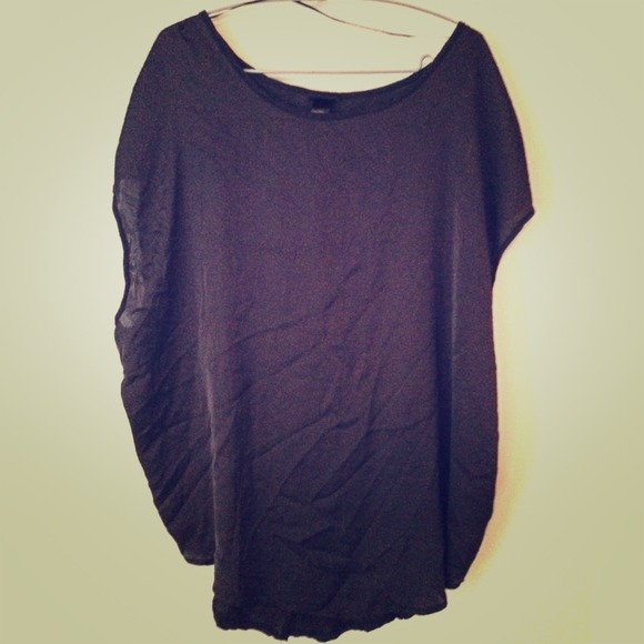 🔵 H&M Silky Stingray Tunic Top Dress XS S M