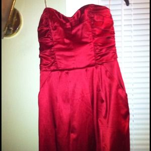 Red party dress