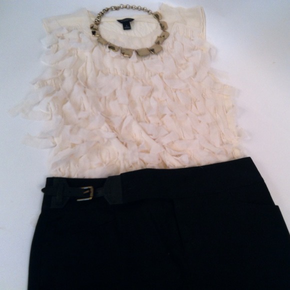 Ralph Lauren pencil skirt with leather detail