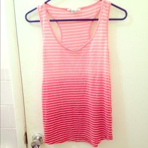 Pink Ombré stripped tank