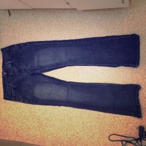 Rhinestone and bead embroidered denim