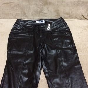 Faux leather pants