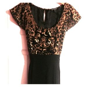 Express Black/Leopard Dress