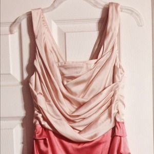 Pink/Champagne Ruched Minidress