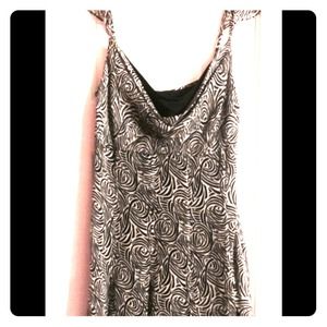 100% Silk! Black/Cream BCBG MAXAZRIA Dress size 4