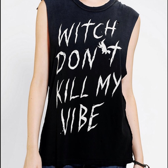 🚫SOLD🚫Unif Witch Don't Kill My Vibe Tank Top