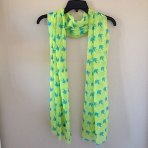 Lime - Blue Bird Scarf