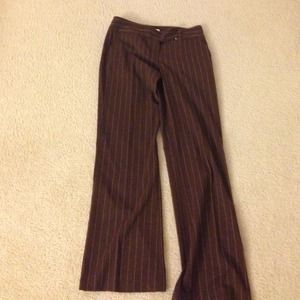 Matty M brown pin strip work pants
