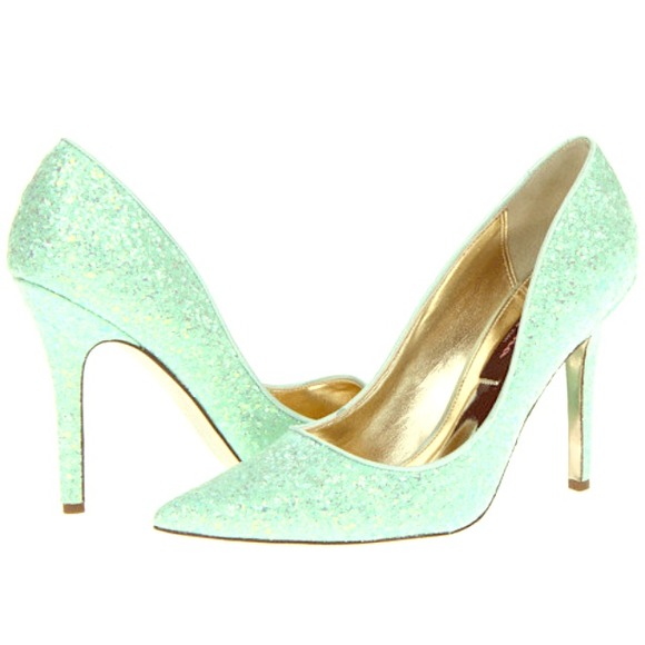 Nina Blanche mint green, Tiffany blue glam shoes