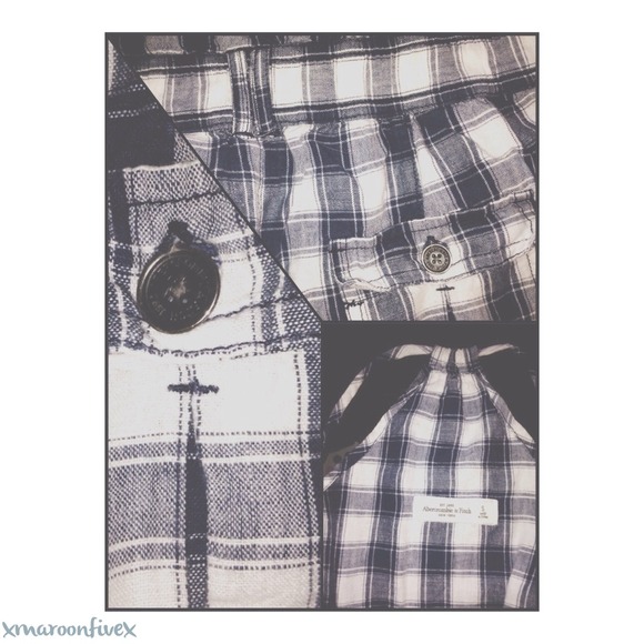 🔹Abercrombie&Fitch Blue and White Plaid Romper🔹 - Picture 3 of 4