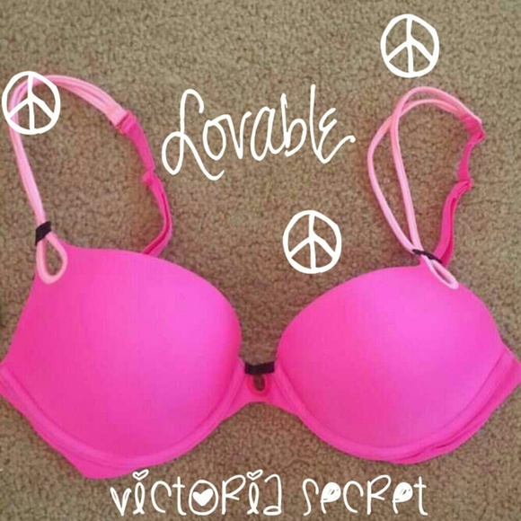 Hot pink push up victoria Secret bra