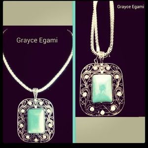 SOLD! Turquoise & Sterling Silver Plated Set
