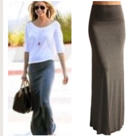 Dresses & Skirts - Grey flap waist maxi skirt SALE SALE