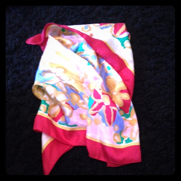 French pure SILK SCARF FLORAL